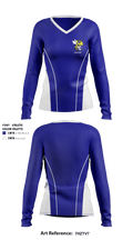 Savannah High School Cheer 96291674 Women's Long Sleeve V-neck Shirt - 2