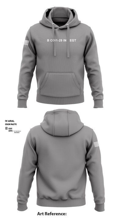 B Co/1-29 IN REGT 97959720 Hoodie - 1