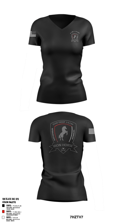 E TRP 1-6 ACS 55949167 Women's Short Sleeve V-neck Shirt - 1