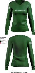 1051st Transportation 729902 Women's Long Sleeve V-neck Shirt - 1