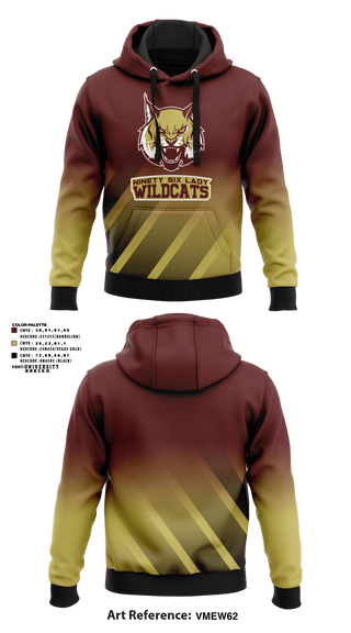Hoodie, Ninety Six Lady Wildcats, Women's Soccer, Teamtime, Team time, sublimation, custom sports apparel, team uniforms, spirit wear, spiritwear, sports uniforms, custom shirts, team store, custom team store, fundraiser sports, apparel fundraiser