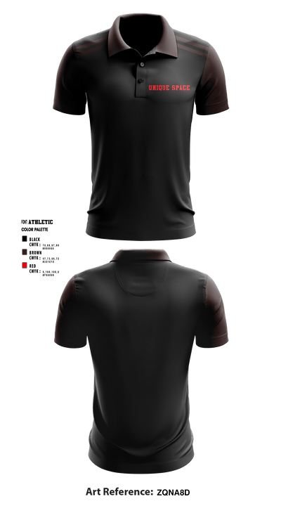 Unique Space 65520288 Short Sleeve Performance Polo - 1