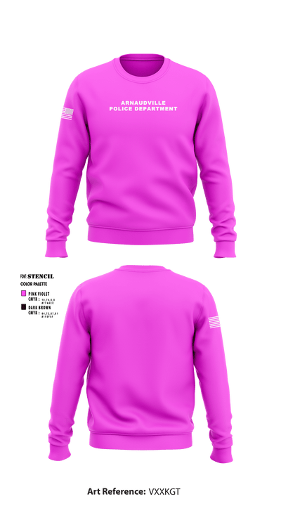 Arnaudville Police Department 19047402 Crew Neck Sweatshirt - 1