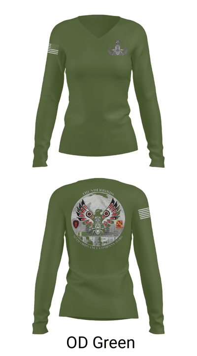 707th OD CO (EOD) 59109694 Women's Long Sleeve V-neck Shirt - 33