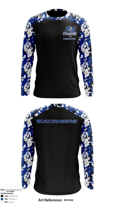 Oceanway Buccaneers 1510148 Long Sleeve Performance Shirt - 1