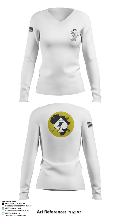 OG-73 9035645 Women's Long Sleeve V-neck Shirt - 3