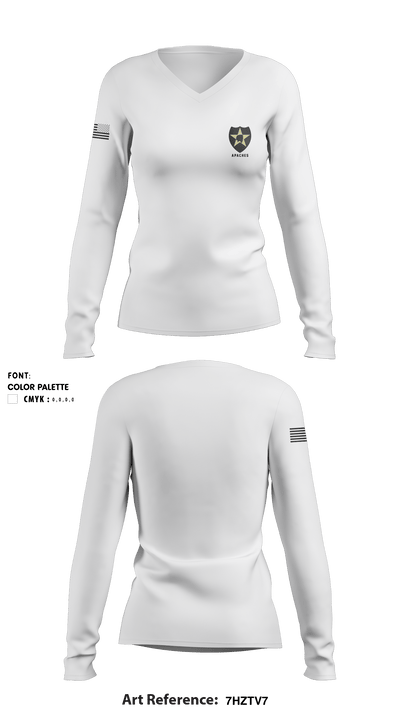 Apaches 2801313 Women's Long Sleeve V-neck Shirt - 1