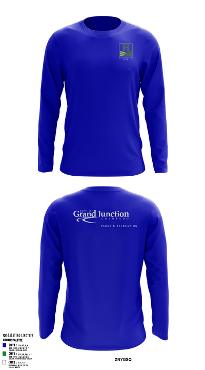 City of grand junction parks and recreation 9759486 Long Sleeve Performance Shirt - 1