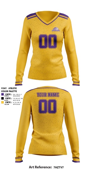 Women's Long Sleeve Vneck Shirt, Ouachita Baptist University, Women's Volleyball, Teamtime, Team time, sublimation, custom sports apparel, team uniforms, spirit wear, spiritwear, sports uniforms, custom shirts, team store, custom team store, fundraiser sports, apparel fundraiser