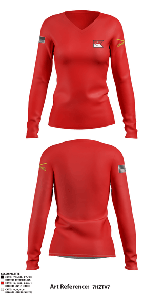 Women's Long Sleeve Vneck Shirt, , Army, Teamtime, Team time, sublimation, custom sports apparel, team uniforms, spirit wear, spiritwear, sports uniforms, custom shirts, team store, custom team store, fundraiser sports, apparel fundraiser