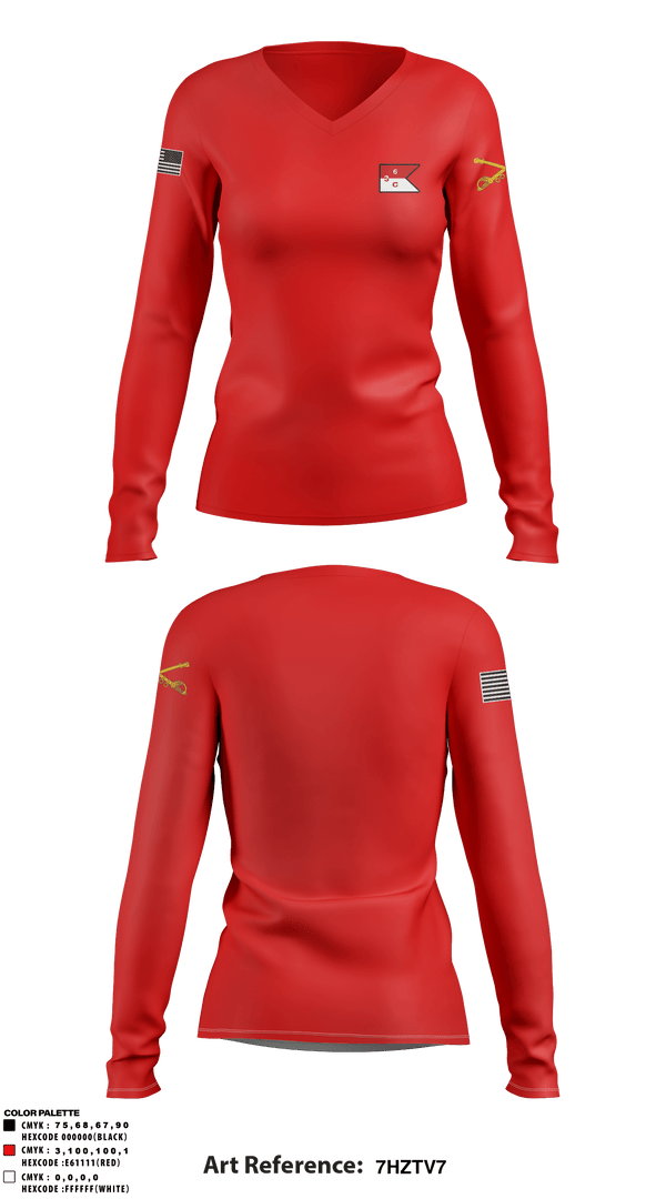 Women's Long Sleeve Vneck Shirt, , Army, Teamtime, Team time, sublimation, custom sports apparel, team uniforms, spirit wear, spiritwear, sports uniforms, custom shirts, team store, custom team store, fundraiser sports, apparel fundraiser