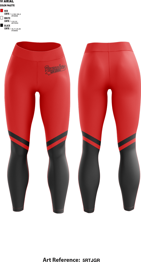 Womens Leggings, San Diego Renegades, Spirit Store, Teamtime, Team time, sublimation, custom sports apparel, team uniforms, spirit wear, spiritwear, sports uniforms, custom shirts, team store, custom team store, fundraiser sports, apparel fundraiser