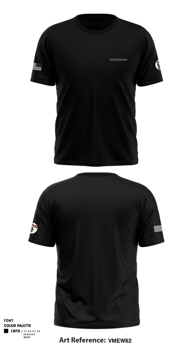 2nd platoon 93928101 Short Sleeve Performance Shirt - 1