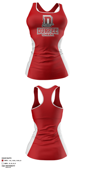 Tank Top, Durfee High School Cheer, , Teamtime, Team time, sublimation, custom sports apparel, team uniforms, spirit wear, spiritwear, sports uniforms, custom shirts, team store, custom team store, fundraiser sports, apparel fundraiser