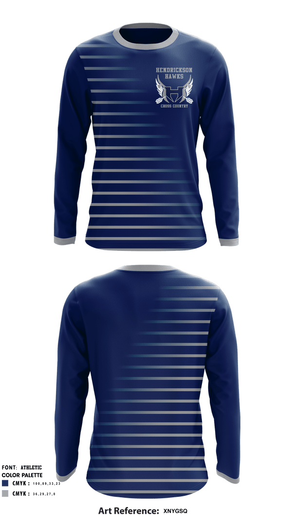 Long Sleeve Performance Shirt, Hendrickson High School Cross Country, Cross Country, Teamtime, Team time, sublimation, custom sports apparel, team uniforms, spirit wear, spiritwear, sports uniforms, custom shirts, team store, custom team store, fundraiser sports, apparel fundraiser