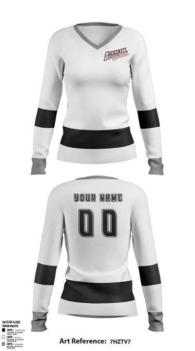 Stealth Softball Org 44677915 Women's Long Sleeve V-neck Shirt - 4