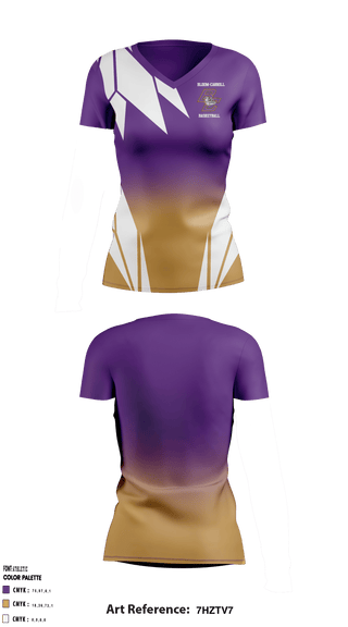 Women's Short Sleeve Vneck Shirt, Bloom-Carroll High School Basketball, Women's Basketball, Teamtime, Team time, sublimation, custom sports apparel, team uniforms, spirit wear, spiritwear, sports uniforms, custom shirts, team store, custom team store, fundraiser sports, apparel fundraiser