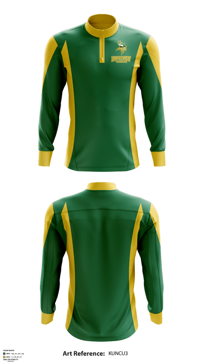 Langley High School Cheer 53056904 Quarter Zip Jacket - 1