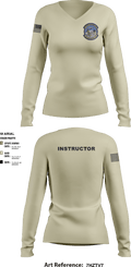 373 TRS / DET 12 70443179 Women's Long Sleeve V-neck Shirt - 2