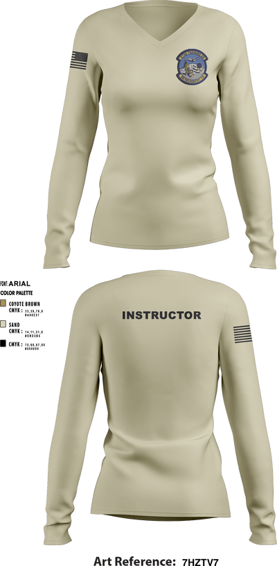 373 TRS / DET 12 70443179 Women's Long Sleeve V-neck Shirt - 2
