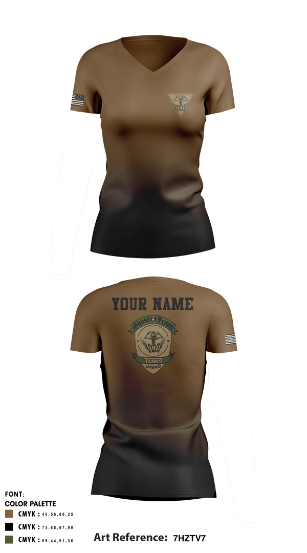 Women's Short Sleeve Vneck Shirt, Ghost Frogs, Golf, Teamtime, Team time, sublimation, custom sports apparel, team uniforms, spirit wear, spiritwear, sports uniforms, custom shirts, team store, custom team store, fundraiser sports, apparel fundraiser