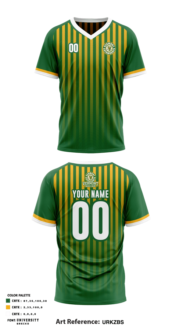 Mens Soccer Jersey, University of Vermont Soccer, Men's Soccer, Teamtime, Team time, sublimation, custom sports apparel, team uniforms, spirit wear, spiritwear, sports uniforms, custom shirts, team store, custom team store, fundraiser sports, apparel fundraiser