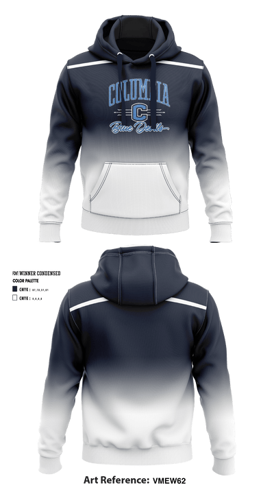 Columbia High School Cross Country 93357336 Hoodie - 1