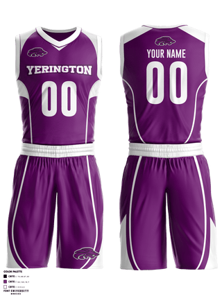 Basketball Uniform, Yerington High School Basketball, Men's Basketball, Teamtime, Team time, sublimation, custom sports apparel, team uniforms, spirit wear, spiritwear, sports uniforms, custom shirts, team store, custom team store, fundraiser sports, apparel fundraiser