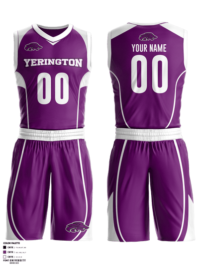 Yerington High School Basketball 89648256 Basketball Uniform - 1