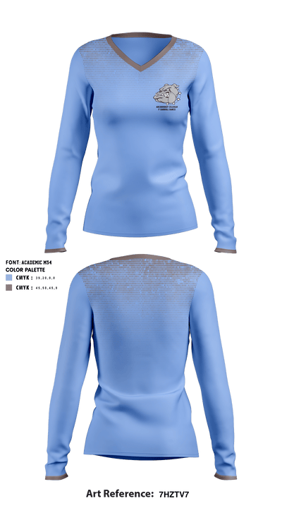 Archbishop Coleman F Carroll High School Dance 50897000 Women's Long Sleeve V-neck Shirt - 1