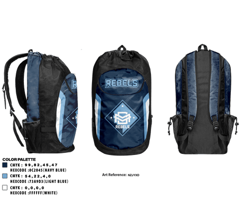 Gear Bag, DMV Rebels Basketball Club, Men's Basketball, Teamtime, Team time, sublimation, custom sports apparel, team uniforms, spirit wear, spiritwear, sports uniforms, custom shirts, team store, custom team store, fundraiser sports, apparel fundraiser