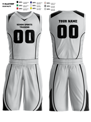 Basketball Uniform, Venom Sports Training, Men's Basketball, Teamtime, Team time, sublimation, custom sports apparel, team uniforms, spirit wear, spiritwear, sports uniforms, custom shirts, team store, custom team store, fundraiser sports, apparel fundraiser