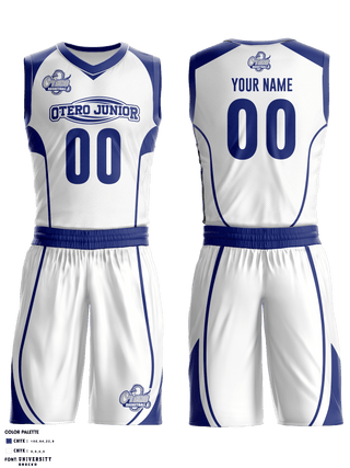 Basketball Uniform, Otero Junior College basketball, Men's Basketball, Teamtime, Team time, sublimation, custom sports apparel, team uniforms, spirit wear, spiritwear, sports uniforms, custom shirts, team store, custom team store, fundraiser sports, apparel fundraiser