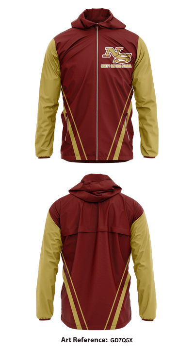 Ninety Six high school track and field 9377994 Windbreaker - 1