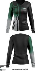 College of DuPage Alumni 35400336 Women's Long Sleeve V-neck Shirt - 1