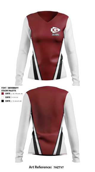 Women's Long Sleeve Vneck Shirt, Gettysburg Area HS Cross Country, Cross Country, Teamtime, Team time, sublimation, custom sports apparel, team uniforms, spirit wear, spiritwear, sports uniforms, custom shirts, team store, custom team store, fundraiser sports, apparel fundraiser