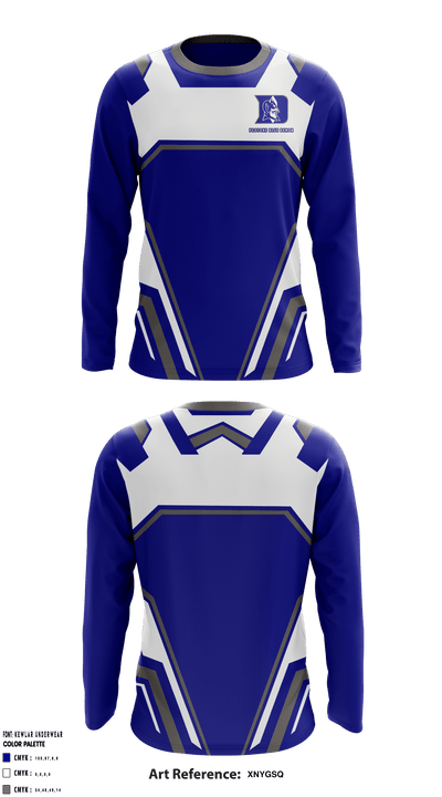 Peotone Blue Demon 18220602 Long Sleeve Performance Shirt - 1