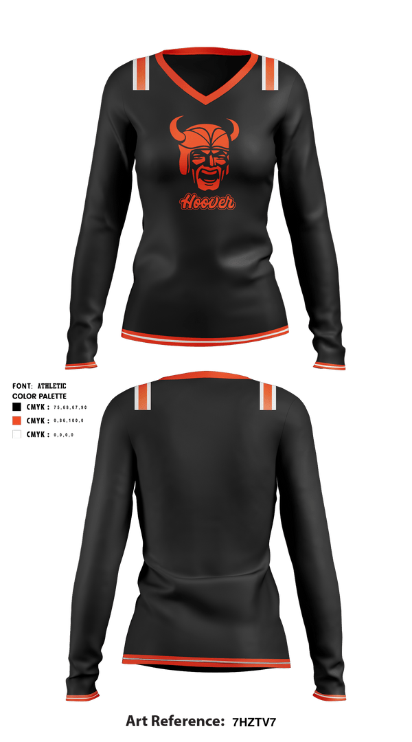 Women's Long Sleeve Vneck Shirt, North canton Hoover Vikings baseball, Baseball, Teamtime, Team time, sublimation, custom sports apparel, team uniforms, spirit wear, spiritwear, sports uniforms, custom shirts, team store, custom team store, fundraiser sports, apparel fundraiser