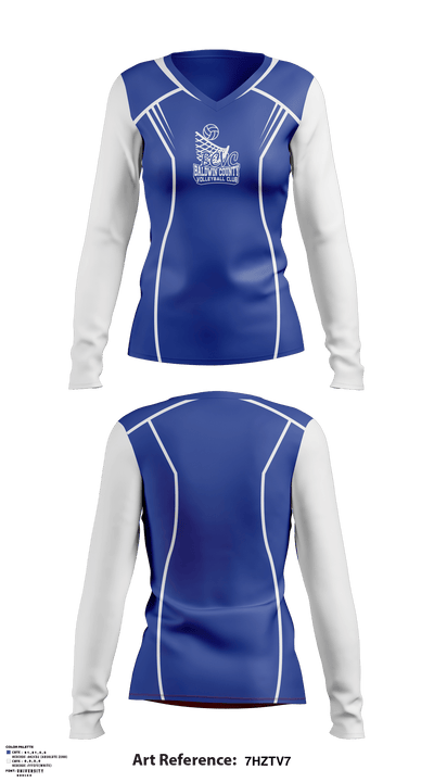 Baldwin County Volleyball Club 82941362 Women's Long Sleeve V-neck Shirt - 1