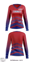 Buena Vista High School Volleyball 19385080 Women's Long Sleeve V-neck Shirt - 1