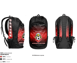 Gear Bag, Salado High School Soccer, Women's Soccer, Teamtime, Team time, sublimation, custom sports apparel, team uniforms, spirit wear, spiritwear, sports uniforms, custom shirts, team store, custom team store, fundraiser sports, apparel fundraiser
