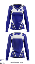 Peotone Blue Demon 18220602 Women's Long Sleeve V-neck Shirt - 1