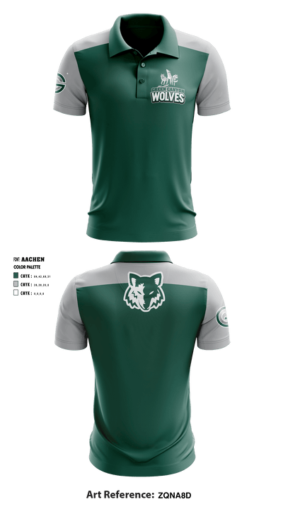 Green Canyon High School Wrestling 54384005 Short Sleeve Performance Polo - 1