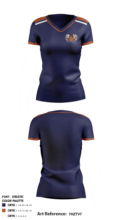 Galion High School Women's Volleyball 89296456 Women's Short Sleeve V-neck Shirt - 1