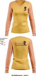Wyoming Association of Secondary School Principals 79829296 Women's Long Sleeve V-neck Shirt - 3
