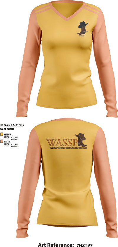 Wyoming Association of Secondary School Principals 79829296 Women's Long Sleeve V-neck Shirt - 3