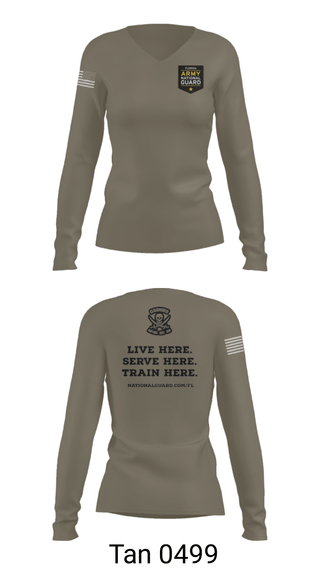 Women's Long Sleeve Vneck Shirt, , National Guard, Teamtime, Team time, sublimation, custom sports apparel, team uniforms, spirit wear, spiritwear, sports uniforms, custom shirts, team store, custom team store, fundraiser sports, apparel fundraiser