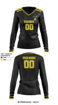 Taconic High School Volleyball 26091009 Women's Long Sleeve V-neck Shirt - 3