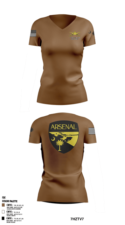 Arsenal company 26965831 Women's Short Sleeve V-neck Shirt - 2