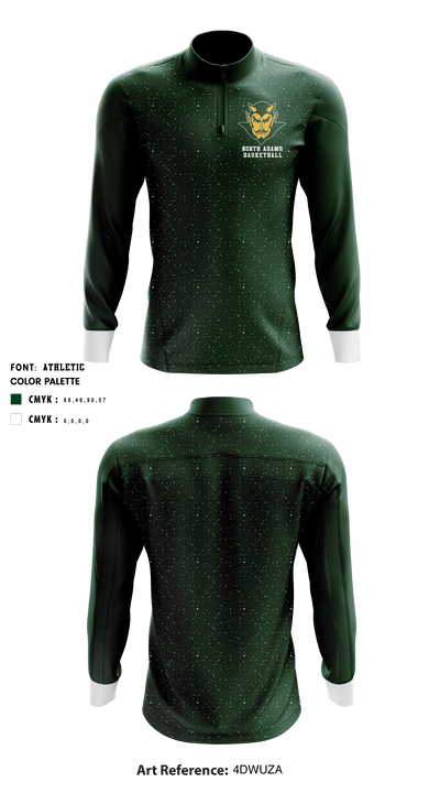 North Adams High School Basketball 43146580 Quarter Zip Jacket - 1